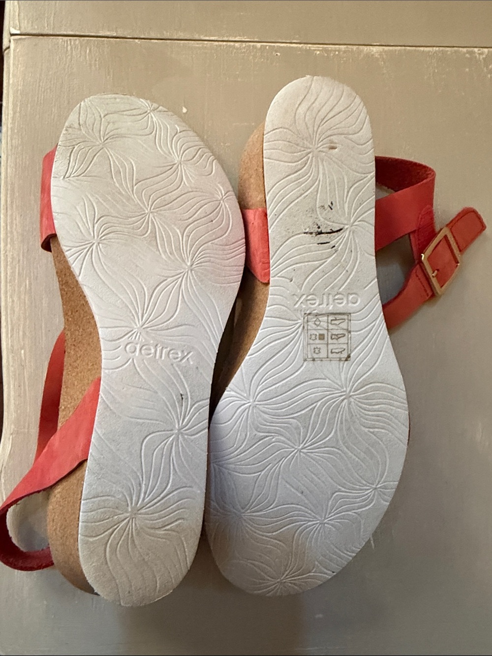 Aetrex coral Suede Double-Strap Buckle Sandals - Picture 6 of 6